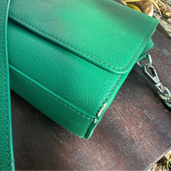 Charles & Keith - Pebbled Leather Sling Bag in Green with detachable straps. - Picture 6 of 15